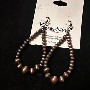 Bronze Beaded Earrings